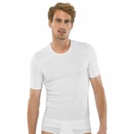 Schiesser T-shirt à manches courtes, côtelé blanc - Original Classics