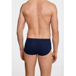 Schiesser slip de sport avec ouverture en tissu côtelé bleu marine - Original Classics
