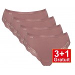 Sloggi slip Romance Tai (3+1 gratuit) - lot de 4 slips - cacao - votre avantage de prix : 16,99 €