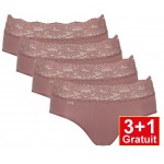 Sloggi Romance Midi - 4-pack (3+1 gratuit) - Cacao - votre avantage de prix : 16,99 €
