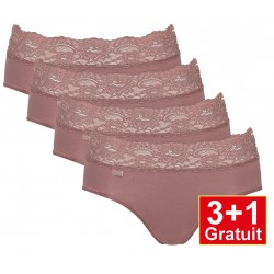 Sloggi Romance Midi - 4-pack (3+1 gratuit) - Cacao - votre avantage de prix : 16,99 €
