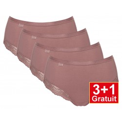 Sloggi Romance Maxi - 4-pack (3+1 gratuit) - lot de 4 slips - cacao - votre avantage de prix : 16,99 €
