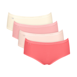 Sloggi slip Basic+ Midi femmes 4-pack - 3+1 gratuit - M005
