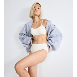 Sloggi GO Daily Cotton  Culotte Midi Femme - Lot de 3 - Silk White