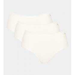 Sloggi GO Daily Cotton femmes Midi 3-Pack Silk White Sloggi GO Daily Cotton femmes Midi 3-Pack Silk White