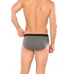 SCHIESSER SLIPS - LOT DE 3 SLIPS  - 95/5 - gris