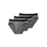 SCHIESSER SLIPS - LOT DE 3 SLIPS  - 95/5 - gris