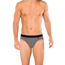 SCHIESSER SLIPS - LOT DE 3 SLIPS  - 95/5 - gris