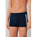 Schiesser lot de 3 boxers 95/5 coton bio – bleu foncé à rayures