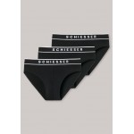 Schiesser slips rio lot de 3  noir - 95/5  " PROMOTION "