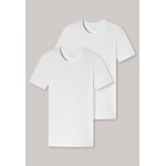Schiesser T-shirts manches courtes en coton bio, encolure arrondie, blanc - 95/5