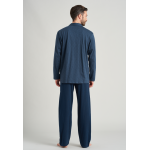 Schiesser pyjama long  patte de boutonnage foncé