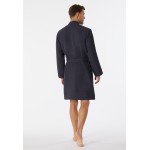Schiesser peignoir piqué gaufré anthracite - Essentials