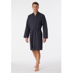 Schiesser peignoir piqué gaufré anthracite - Essentials