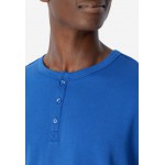 Schiesser pyjama court patte de boutonnage feuilles aqua - Fashion Nightwear