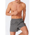 Schiesser Boxers lot de 2 matière tissée noir carreaux - Boxershorts Multipack