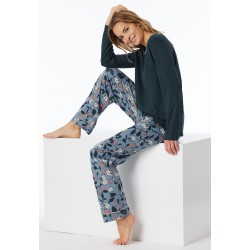 Pyjama long poignet fleurs multicolores - Comfort Nightwear 