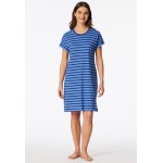 Schiesser chemise de nuit à manches courtes rayures royales