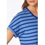 Schiesser chemise de nuit à manches courtes rayures royales
