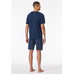 Schiesser pyjama pantalon court casual essentials admiral blue hommes