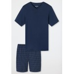 Schiesser pyjama pantalon court casual essentials admiral blue hommes