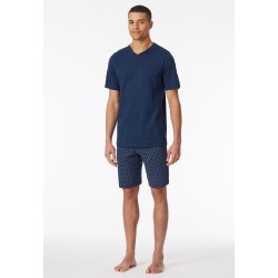 Schiesser pyjama pantalon court casual essentials admiral blue hommes Schiesser pyjama pantalon court casual essentials admiral blue hommes