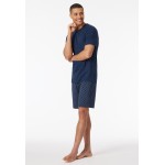 Schiesser pyjama pantalon court casual essentials admiral blue hommes