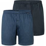 Schiesser lot de 2 boxers en jersey imprimé uni 910