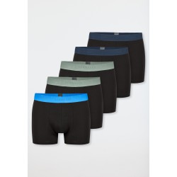 Schiesser lot de 5 shorts Cotton bleu foncé 908 Schiesser lot de 5 shorts Cotton bleu foncé 908
