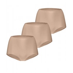 Ten Cate slip lot de 3 secrets high waist brief nude femmes