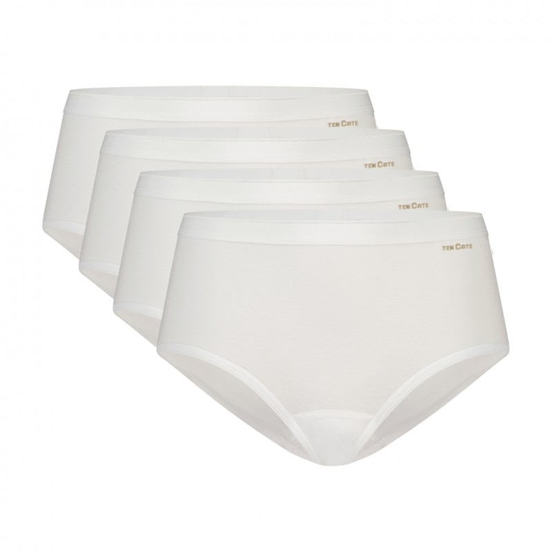 Ten Cate slip basic cotton midi - 4-Pack- blanc femmes Ten Cate slip basic cotton midi - 4-Pack- blanc femmes