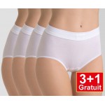 Sloggi Double Comfort Maxi - 4-pack (3+1 gratuit) - lot de 4 slips - Blanc - votre avantage de prix : 14,99 €