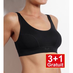 Sloggi brassière Double Comfort - 4-pack (3+1 gratuit) - lot de 4 brassières - Noir - votre avantage de prix : 21,99 €