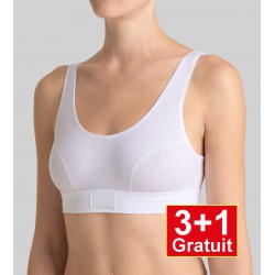 Sloggi brassière Double Comfort - 4-pack (3+1 gratuit) - lot de 4 brassières - Blanc - votre avantage de prix : 21,99 €