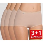 Sloggi slip Basic+ Maxi Cotton - 4-pack (3+1 gratuit) - lot de 4 slips - peau - votre avantage de prix : 14,99 €
