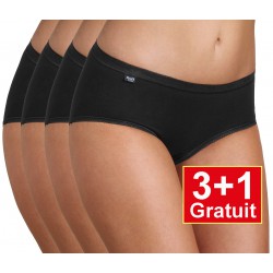 Sloggi slip Basic+ Midi Cotton (3+1 gratuit) - lot de 4 slips - noir - votre avantage de prix : 14,99 € Sloggi slip Basic+ Midi Cotton (3+1 gratuit) - lot de 4 slips - noir - votre avantage de prix : 14,99 €