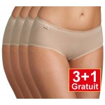 Sloggi slip Basic+ Midi cotton (3+1 gratuit) - lot de 4 slips - peau - votre avantage de prix : 14,99 €