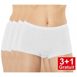 Sloggi shorty Basic+ Cotton blanc lot de 4 slips (3+1 gratuit) - votre avantage de prix : 14,99 €