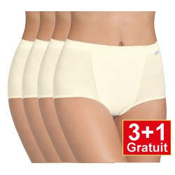 Sloggi slip Control Maxi 4-pack (3+1 gratuit) - lot de 4 slips - Ivoire