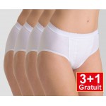 Sloggi slip Control Tai blanc- 4-pack lot de 4 slips  (3+1 gratuit)