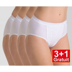 Sloggi slip Control Tai blanc- 4-pack lot de 4 slips  (3+1 gratuit)