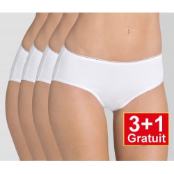 Sloggi slip Midi Feel Sensational - (3+1 gratuit) - lot de 4 slips - Blanc - votre avantage de prix : 17,99 €