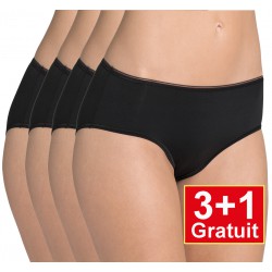 Sloggi slip Midi Feel Sensational - (3+1 gratuit) - lot de 4 slips - Noir - votre avantage de prix : 17,99 €