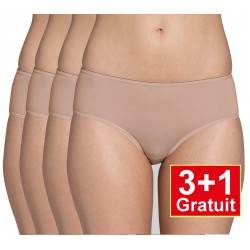 Sloggi slip Midi Feel Sensational - (3+1 gratuit) - lot de 4 slips - Peau - votre avantage de prix : 17,99 €