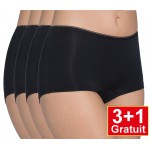 Sloggi shorty Feel Sensational  - 3+1 gratuit - lot de 4 - Noir - votre avantage de prix : 17,99 €