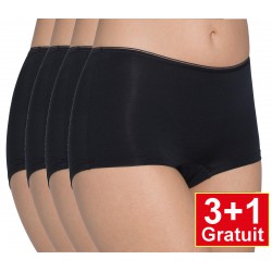 Sloggi shorty Feel Sensational  - 3+1 gratuit - lot de 4 - Noir - votre avantage de prix : 17,99 €