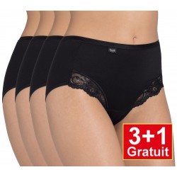 Sloggi Romance Maxi - 4-pack (3+1 gratuit) - lot de 4 slips - noir - votre avantage de prix : 16,99 € Sloggi Romance Maxi - 4-pack (3+1 gratuit) - lot de 4 slips - noir - votre avantage de prix : 16,99 €