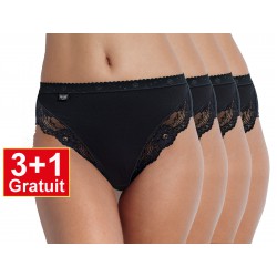 Sloggi slip Romance Tai (3+1 gratuit) - lot de 4 slips - noir - votre avantage de prix : 16,99 € Sloggi slip Romance Tai (3+1 gratuit) - lot de 4 slips - noir - votre avantage de prix : 16,99 €