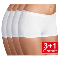 Sloggi shorty Sensual Fresh - lot de 4 shortys (3+1 gratuit) - blanc- votre avantage de prix : 16,99 €