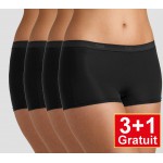 Sloggi shorty Sensual Fresh - lot de 4 shortys (3+1 gratuit) - noir - votre avantage de prix : 16,99 €